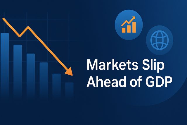 Dalal Street Ends Week Lower: Sensex Slips 182 Points, Nifty Below 24,800 Amid GDP Jitters & Global Cues
