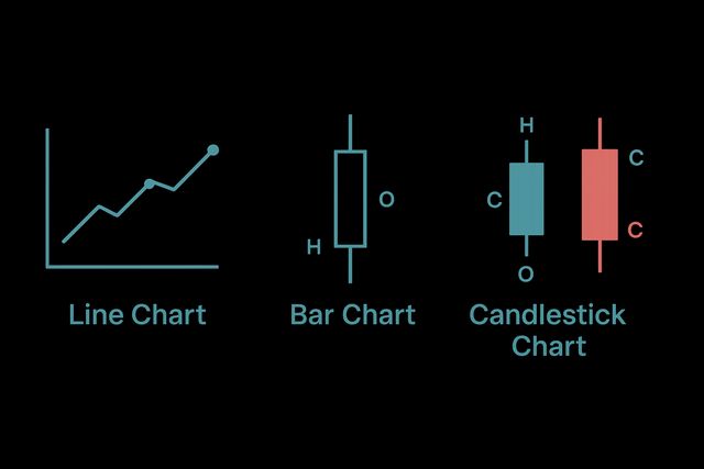 Comparison of Line, Bar, and Candlestick charts