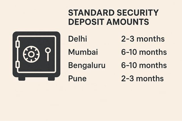 A checklist showing items to verify for getting a security deposit back, like 'Document Property Condition' and 'Clear All Dues'.