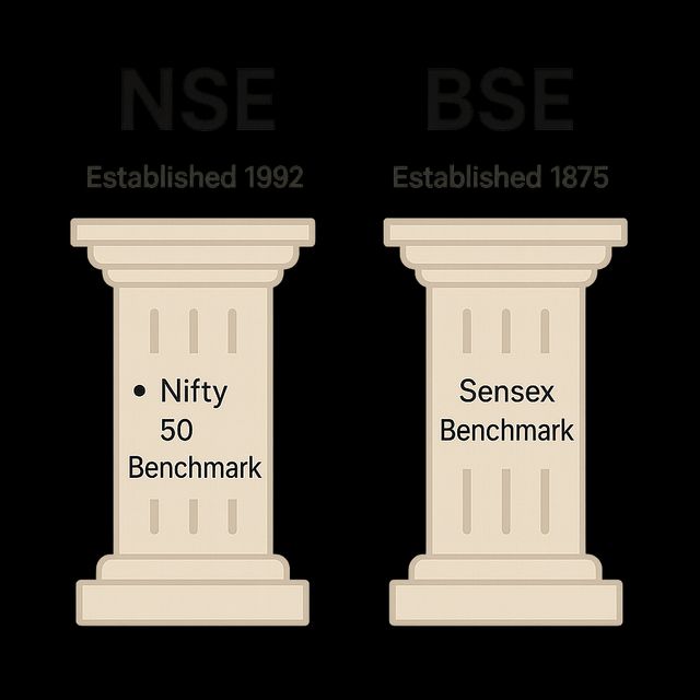 NSE and BSE logos side-by-side